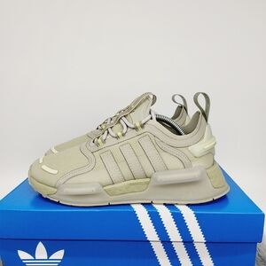 New Adidas NMD R1 V3 Feather Grey Sandy Beige Women's Running Shoes Size 7.5